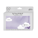 ARIA LUXURY SATIN PILLOWCASE, SLEEP MASK, & SCRUNCHIE SET