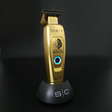 STYLECRAFT SABER - PROFESSIONAL FULL METAL BODY DIGITAL BRUSHLESS MOTOR CORDLESS HAIR TRIMMER - GOLD