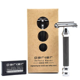 PARKER 76R HEAVYWEIGHT GRAPHITE BUTTERFLY OPEN SAFETY RAZOR PARKER SAFETY RAZOR