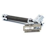 PARKER 76R HEAVYWEIGHT GRAPHITE BUTTERFLY OPEN SAFETY RAZOR PARKER SAFETY RAZOR