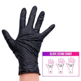 COLORTRAK MIDNIGHT BLACK NITRILE GLOVES 100PK
