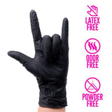 COLORTRAK MIDNIGHT BLACK NITRILE GLOVES 100PK