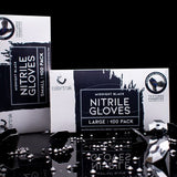 COLORTRAK MIDNIGHT BLACK NITRILE GLOVES 100PK