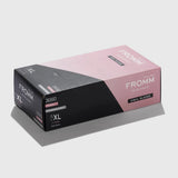 FROMM BLACK VINYL POWDER FREE GLOVES - 100 PACK