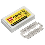 FEATHER Hi-Stainless Platinum Double Edge Razor Blades 10 Blade Pack