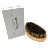 PARKER PREMIUM BOAR BRISTLE BEARD & HAIR BRUSH WITH BEECHWOOD CONTOURED HANDLE