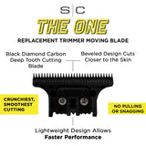 STYLECRAFT REPLACEMENT MOVING "THE ONE" BLACK DIAMOND CARBON DLC DEEP TOOTH TRIMMER BLADE