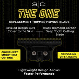 STYLECRAFT REPLACEMENT MOVING "THE ONE" BLACK DIAMOND CARBON DLC DEEP TOOTH TRIMMER BLADE