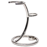PARKER SHAVE CURVED CHROME SAFETY RAZOR AND BRUSH STAND FROM SUPER SAFETY RAZORS