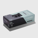 FROMM BLACK NITRILE POWDER FREE GLOVES - 100 PACK