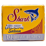 SHARK HALF BLADES - 100 COUNT FOR STRAIGHT EDGE BARBER RAZORS SHARK