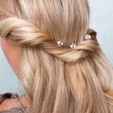 FRENCHIES BLONDE VELVET HAIRPINS