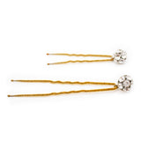 FRENCHIES BLONDE VELVET HAIRPINS