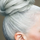 FRENCHIES GREY VELVET HAIRPINS
