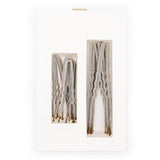 FRENCHIES GREY VELVET HAIRPINS