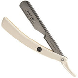 PARKER  PTW PUSH TYPE WHITE HANDLE STRAIGHT BARBER RAZOR PARKER SAFETY RAZOR