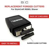 STYLECRAFT REPLACEMENT REBEL SET OF 2 STAINLESS STEEL CUTTER BLADES