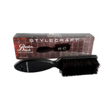 STYLECRAFT PROFESSIONAL FADE AND CLEANING BARBER HAIR BRUSH WITH 100% NATURAL BRISTLES WOOD HANDLE