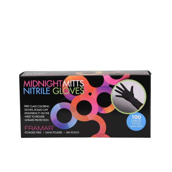 Framar Midnight Mitts Nitrile Gloves - 100 Count