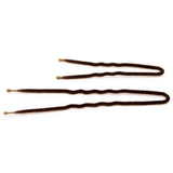 FRENCHIES BROWN VELVET HAIRPINS