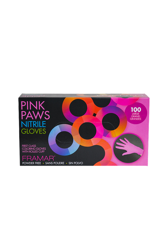 Framar Pink Paws Nitrile Gloves - 100 count